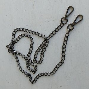Gunmetal Silver Chain Crossbody Shoulder Strap Removable Bag Strap Replaceme…